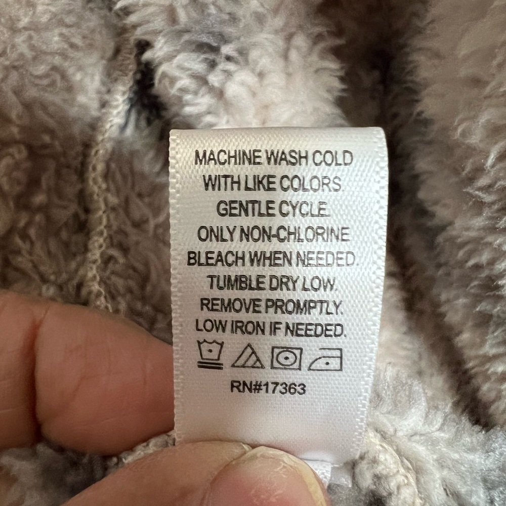 Koolaburra by UGG Cozy Plaid Teddy Sherpa Hooded Jacket XL - Picture 4 of 4